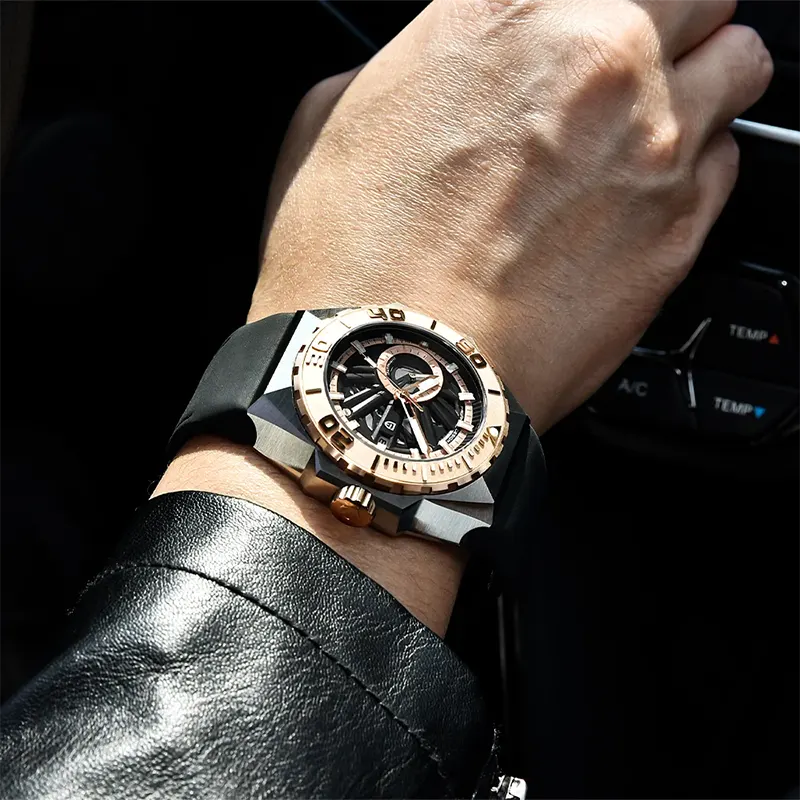 Pagani Design PD-YS007 Skeleton Black Dial Automatic Men's Watch